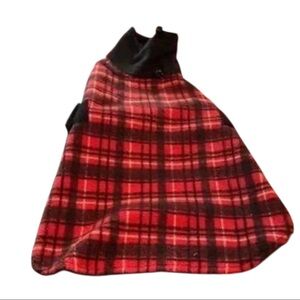 Xs plaid fleece dog jacket